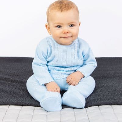 A1173B Cable knitted top & leggings