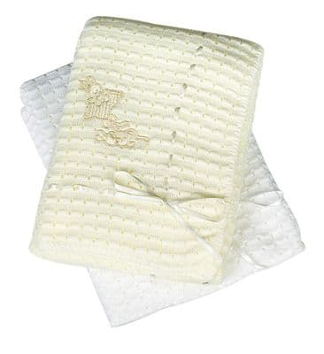 A1351 Rabbit & Ribbon Baby Shawl