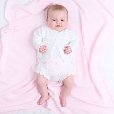 A1963W Girls knitted matinee cardigan