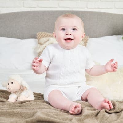 A2270W Button  knitted Top and Shorts