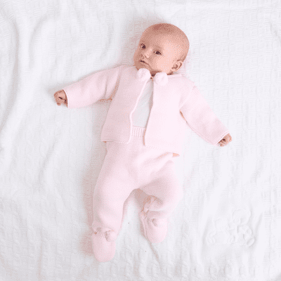 A2563 Pom Pom knitted Jacket & Trousers P