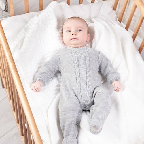 A2623G Cable Knitted Onesie