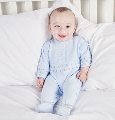 A3974  Zig Zag Knitted Onesie & Hat