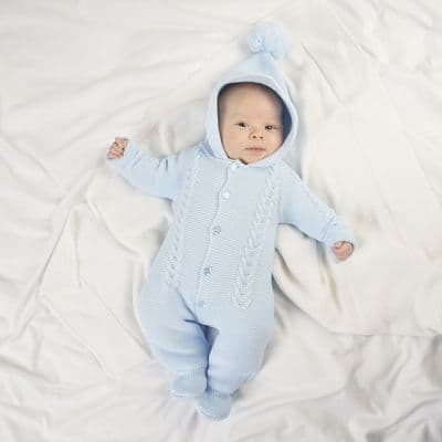 A4290B Cable Knitted Pramsuit