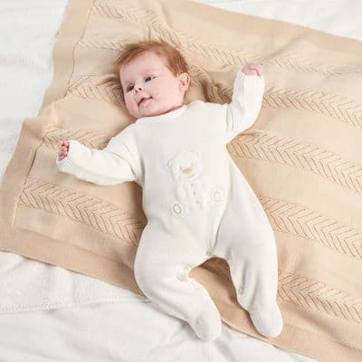 A4548WT Teddy Knitted Onesie