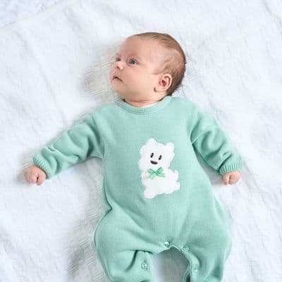 A4958MG Scotty dog knitted onesie