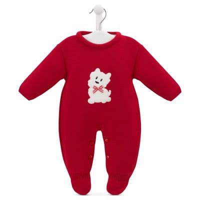 A4958R Scotty dog knitted onesie