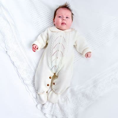 A5085C Knitted Onesie with Hat