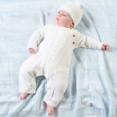 A5233W Knitted Onesie with Hat