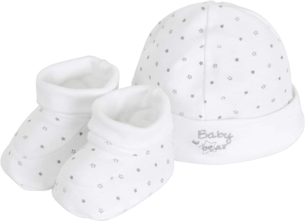 Tiny Baby Bear Cotton pramsuit Newborn size Cream