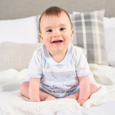 AV6135 Little Bunny Smocked Romper