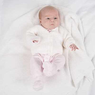 B108W knitted ribbed baby cardigans