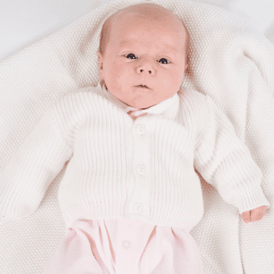 B108W knitted ribbed baby cardigans