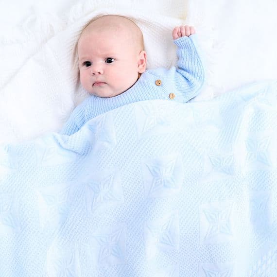 Blue baby shawls