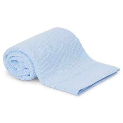 Blue new baby receiving Shawl