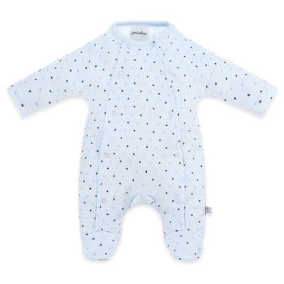 Blue star print cotton sleep suit