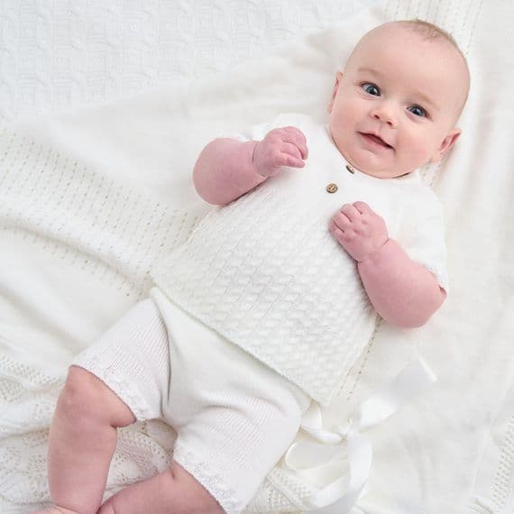 Button  knitted Top and Shorts