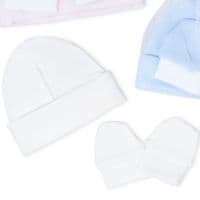 Cotton Hat & Mitten Set