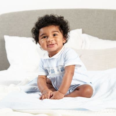 Little Trains Smocked Romper