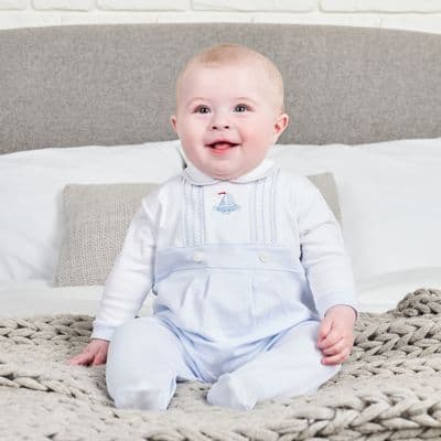 Little Yacht  Smocked Sleepsuit