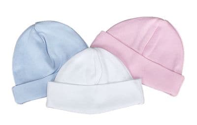 Pack of 2 Pull-on Cotton Baby Hat