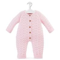 Pink basket weave knitted onesie