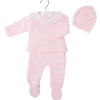 Pink bobble set with hat