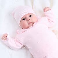Pink bobble set with hat