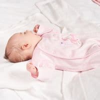 Pink cotton elephant  & bird onesie