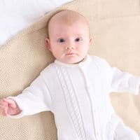 Pink footless knitted coverall