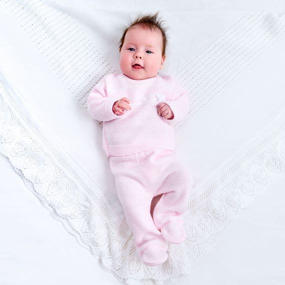 Pink girls satin bow 2 piece set