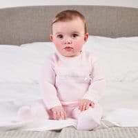 Pink girls satin bow onesie