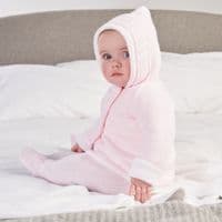 Pink knitted baby jacket