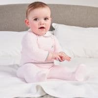 Pink knitted baby jacket