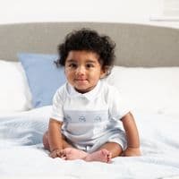 Pink Little Tractor Smocked Romper