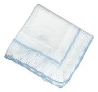 Pink pointelle patterned baby shawl