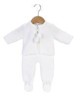 Pink pom pom knitted jacket & trousers