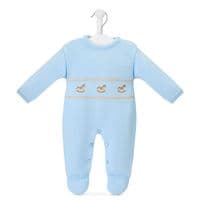 Pink rocking horse knitted onesie