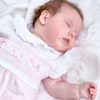 Pink ruffle  & lace romper