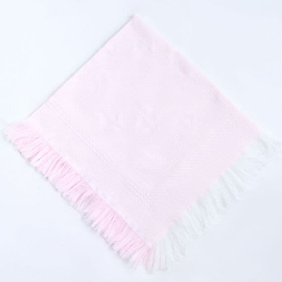 Pink star baby shawls