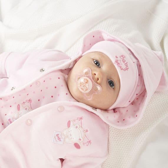 Pink tiny baby bear hooded jacket