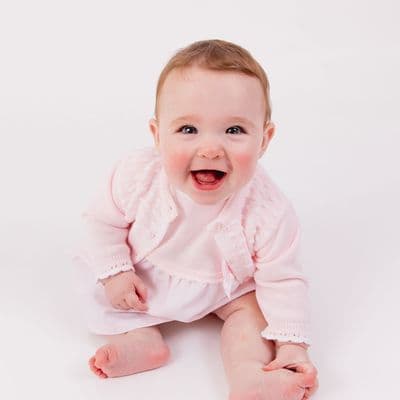 Pink/White dash cardigan