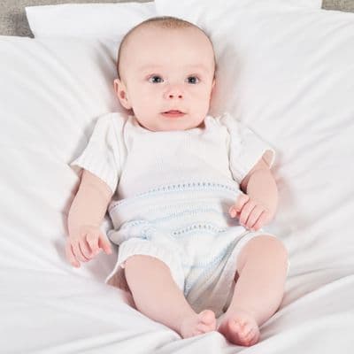 Pointelle knitted romper