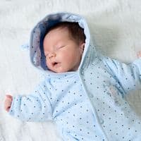 Tiny Baby | Bear Cotton pramsuit | Newborn size | Cream |