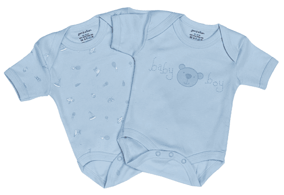 Set of 2 100% Cotton Baby vests