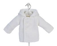 Taupe knitted baby jacket