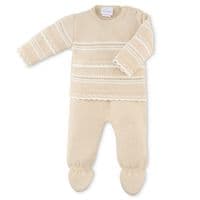 Taupe knitted top & leggings