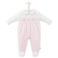 Teddy Love velour sleepsuit