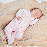 Teddy Love velour sleepsuit