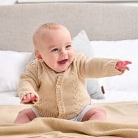 White cable knit cardigan